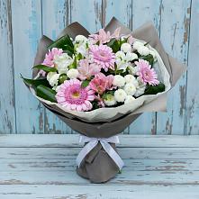 Букет цветов из:  Герберы, Альстромерии и Хризантемы в Камышла