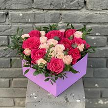 Цветочная композиция из Розы в коробке в Камышла