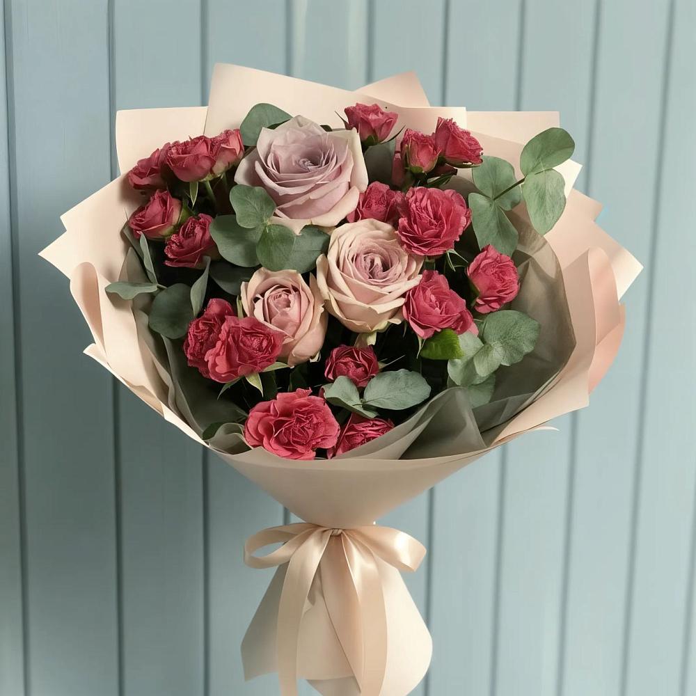 Букет цветов из: Гвоздики и Розы в Камышла
