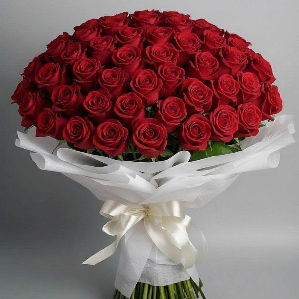 Букет 101 Красная роза Блэк Мэджик в Камышла