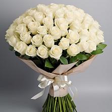 Букет 101 беля роза Белоснежка в Камышла