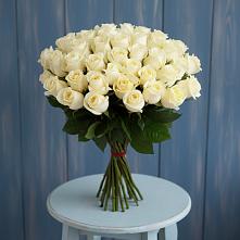 Букет 51 Белая роза Эдлесс Лав в Камышла