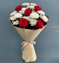 Букет цветов из:  Розы и Хризантемы в Камышла
