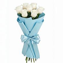 Букет 7 белых роз Проуд в Камышла