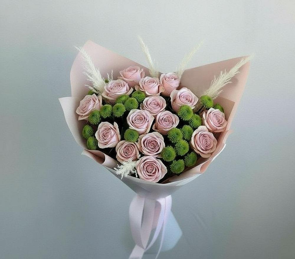 Букет цветов из: Розы и Хризантемы в Камышла