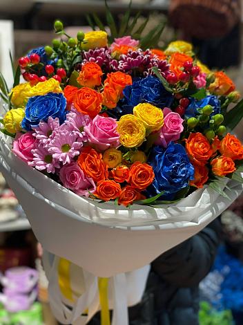 Букет цветов из: Розы и Хризантемы в Камышла
