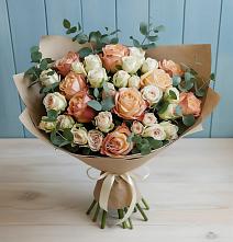 Букет цветов из:  Альстромерии и Розы #REPLACE_PRED# Камышла